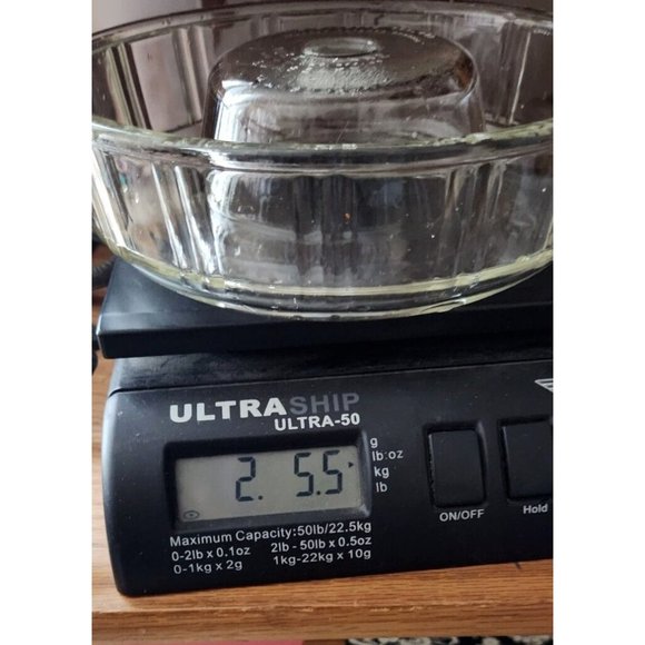 Hazel Atlas Queen Anne Glasbake Bundt Ring Oven Clear Glass Dish Mold Vintage - Picture 13 of 13